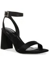 Madden Girl Sstar Womens Patent Ankle Strap Block Heel In Black