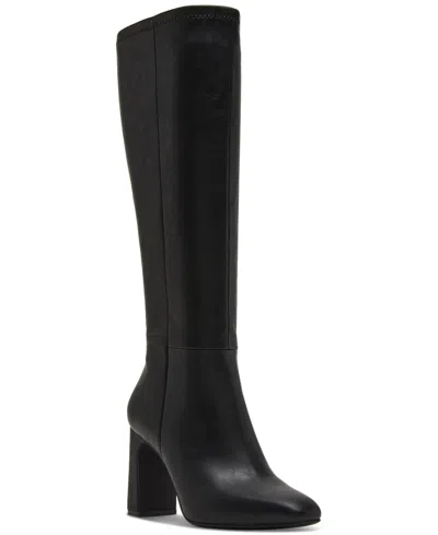 Madden Girl Wisee Block-heel Knee-high Dress Boots In Black Paris