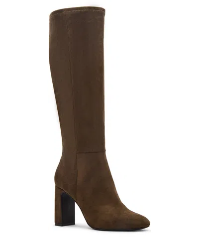 Madden Girl Wisee Wide-calf Block-heel Knee-high Dress Boots In Green