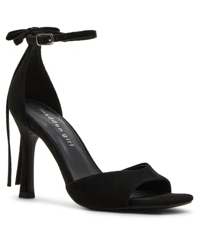 Madden Girl Women's Bambie Bow High-heel Dress Sandals In Black