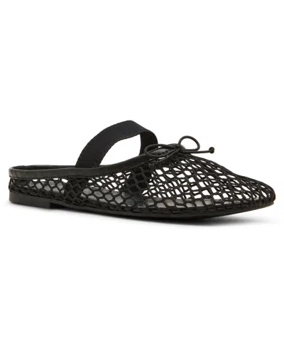 Madden Girl Women's Bonita Mesh Mary Jane Slip-on Ballet Flats In Black