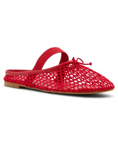 Madden Girl Women's Bonita Mesh Mary Jane Slip-on Ballet Flats In Red