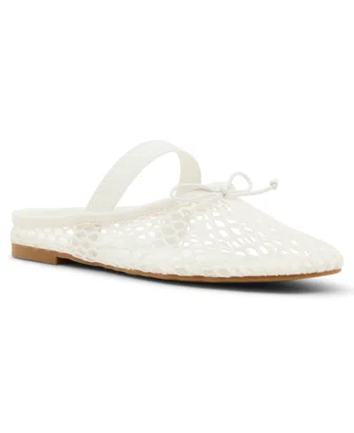 Madden Girl Women's Bonita Mesh Mary Jane Slip-on Ballet Flats In White