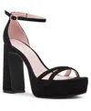 Madden Girl Women's Cady Strappy Platform Round-toe Dress Sandals In Black