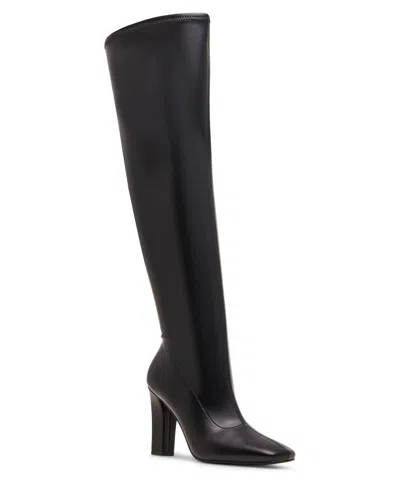 Madden Girl Women's Camilla Square Toe Over-the-knee Dress Boots In Black