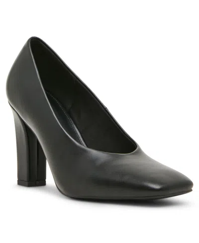 Madden Girl Women's Caspy Square Toe High Vamp Pumps In Black