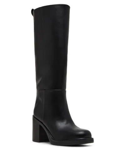 Madden Girl Women's Cordelia Platform Tall Block Heel Boots In Black