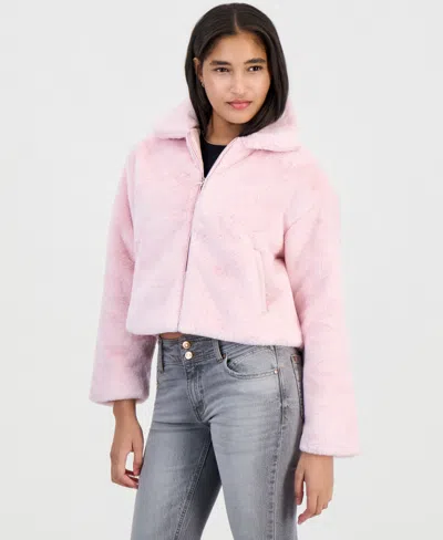 Madden Girl Women's Faux Fur Full-zip Jacket In Ballet Slipper