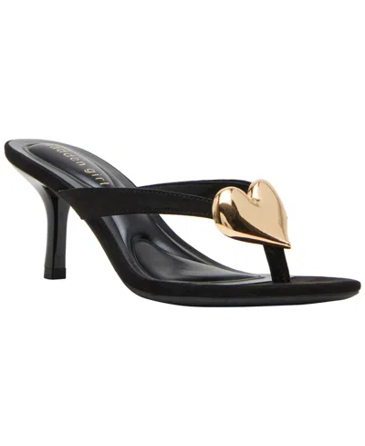 Madden Girl Women's Heartbeat Embellished High-heel Thong Sandals In Black