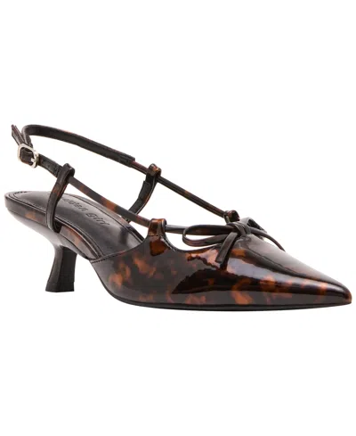 Madden Girl Women's Kaia Slingback Bow Kitten Heel Pumps In Tortoise Patent