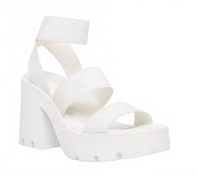 Madden Girl Women's Round Toe Strappy Lug Platform Sandals In White