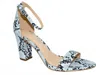 Madden Girl Women's Snake Print Block Heel Sandals In Chic Strappy Party In Gold
