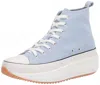 Madden Girl Women's Winnona Sneaker In Powder Blue In Animal Print