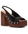 Madden Girl Women's Xanadu Wooden Platform Slingback Pumps In Black
