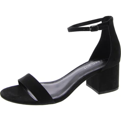 Madden Girl Womens Ankle Strap Open Toe Heels In Black