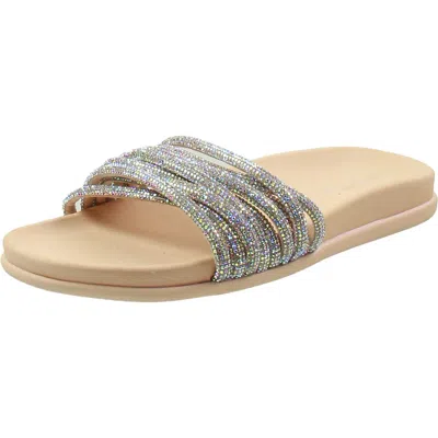 Madden Girl Womens Embellished Slide Sandals In Pink