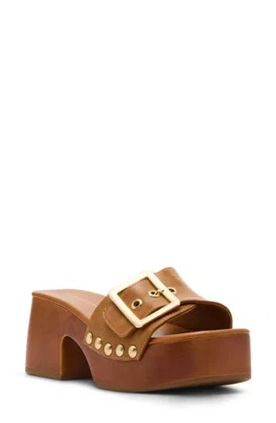 Madden Girl Woodland Slide Sandal In Brown
