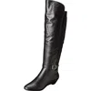 Madden Girl Zilch Womens Faux Leather Belted Motorcycle Boots In Black