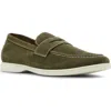 Madden Laguna Penny Loafer In Olive Suede