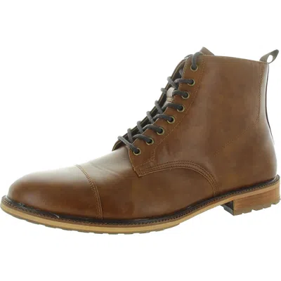Madden M-rikken Mens Toe Cap Faux Leather Chukka Boots In Green