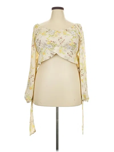Pre-owned Madden Nyc 3/4 Sleeve Blouse In Ivory