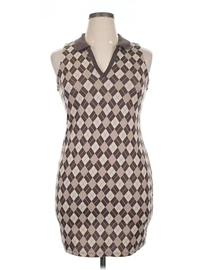 Pre-owned Madden Nyc Casual Dress In Brown