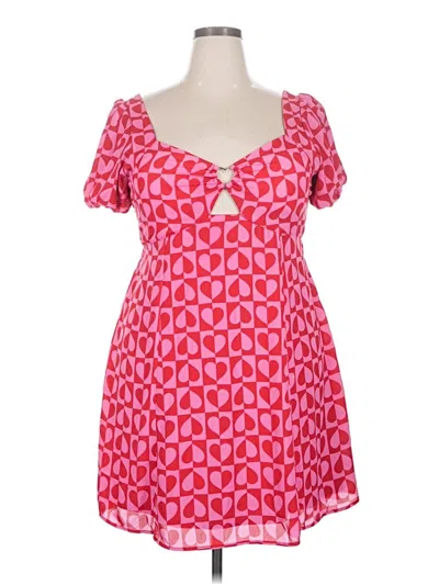 Pre-owned Madden Nyc Casual Dress In Pink
