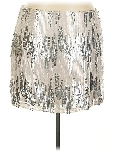 Pre-owned Madden Nyc Casual Skirt In Silver
