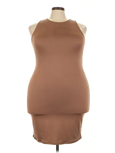 Pre-owned Madden Nyc Cocktail Dress In Brown