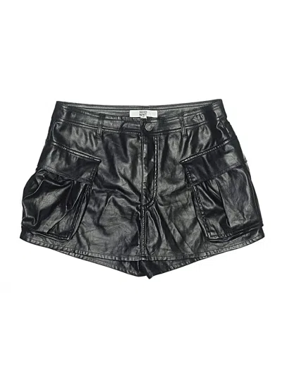 Pre-owned Madden Nyc Faux Leather Skirt In Black