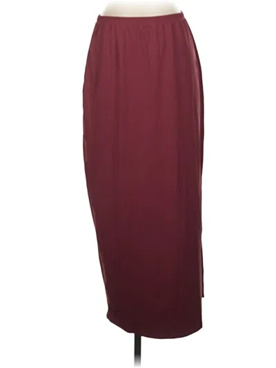 Pre-owned Madden Nyc Formal Skirt In Burgundy