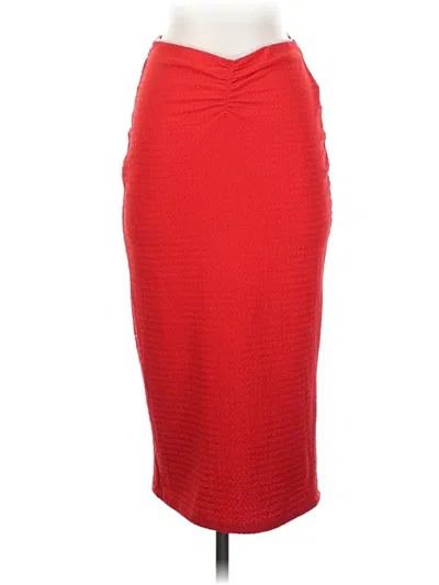 Pre-owned Madden Nyc Formal Skirt In Red