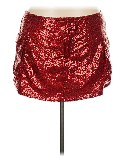 Pre-owned Madden Nyc Formal Skirt In Red