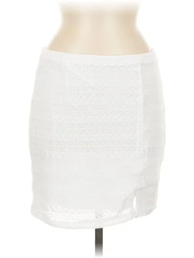 Pre-owned Madden Nyc Formal Skirt In White