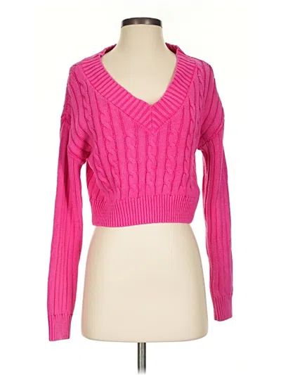 Pre-owned Madden Nyc Pullover Sweater In Pink
