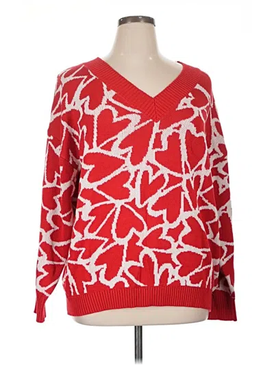 Pre-owned Madden Nyc Pullover Sweater In Red