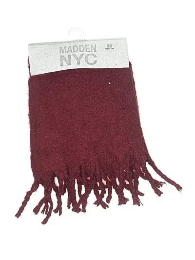 Pre-owned Madden Nyc Scarf In Burgundy