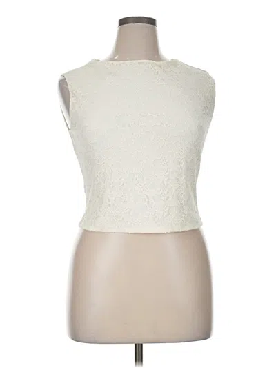 Pre-owned Madden Nyc Sleeveless Blouse In White