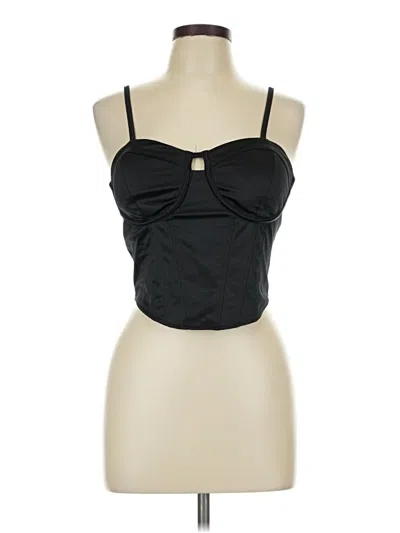 Pre-owned Madden Nyc Sleeveless Top Black Sweetheart Neckline Tops