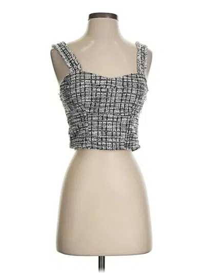 Pre-owned Madden Nyc Sleeveless Top Gray Square Neckline Tops