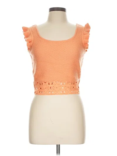 Pre-owned Madden Nyc Sleeveless Top Orange Sweetheart Neckline Tops