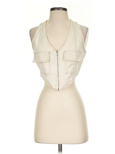 Pre-owned Madden Nyc Vest In Ivory