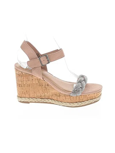 Pre-owned Madden Nyc Wedges In Tan