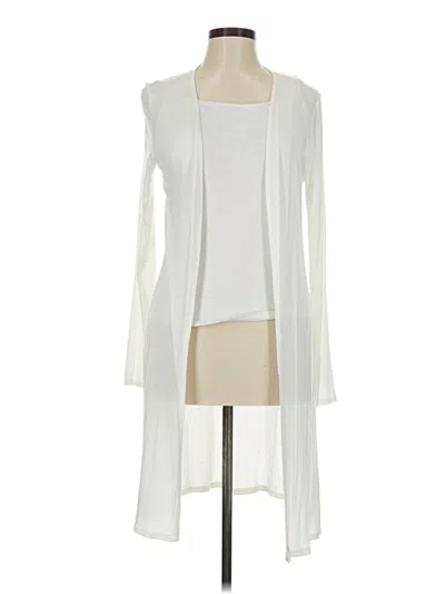 Pre-owned Maddy & Nell Cardigan Sweater In White