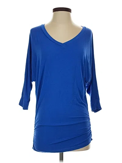 Pre-owned Made By Johnny 3/4 Sleeve T-shirt In Blue