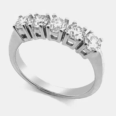Pre-owned Made By Man 14k 5 Stone Rd Ring (1 Ctw) Eu 48