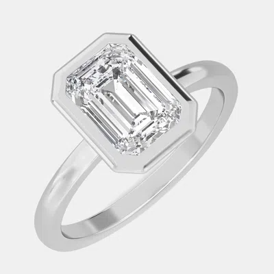 Pre-owned Made By Man 14k Bazel Ec Sol Ring (1 1/2 Ctw) Us 7
