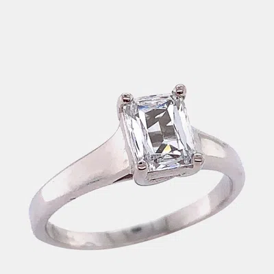 Pre-owned Made By Man 14k Emerald Cut Plain Solitaire Ring (1 Ctw)