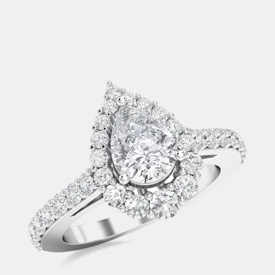 Pre-owned Made By Man 14k Halo Bridal Ring (2ctw)