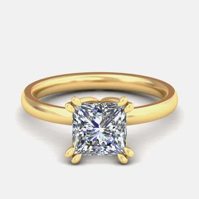 Pre-owned Made By Man 14k Princess Two Tone Solitaire Ring (1ctw) Us 7